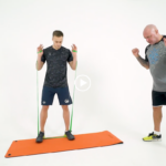 Video workouts for training at home with a training rubber
