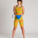 Arena Moteriški lenktyniniai marškinėliai "Powerskin Carbon-AIR² Open" - oranžiniai