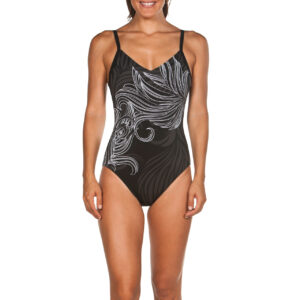 Arena feminine swimsuit with open back