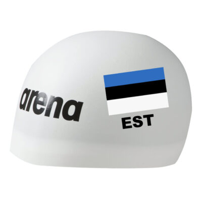 Swimming cap with Estonian flag